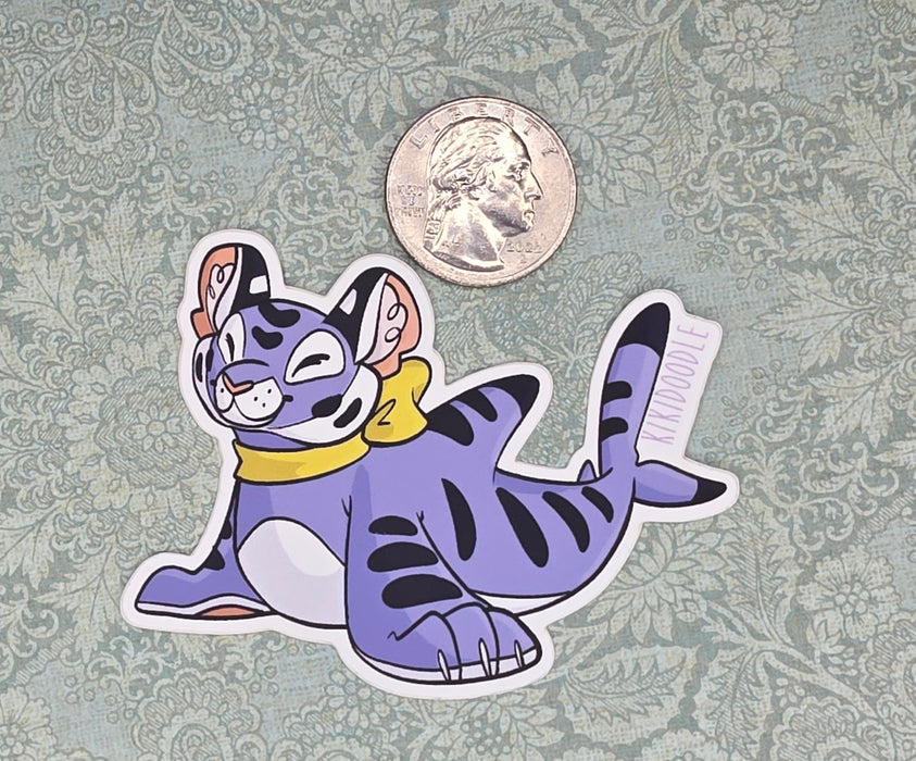 Blue Toygershark Purrmaid - Vinyl Sticker