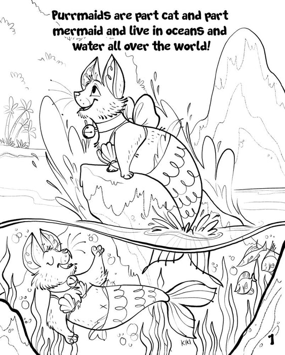 Digital Download PDF Meet the Purrmaids: A Coloring Book Adventure