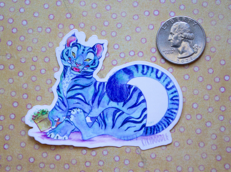 Derpy Tiger - Vinyl Sticker