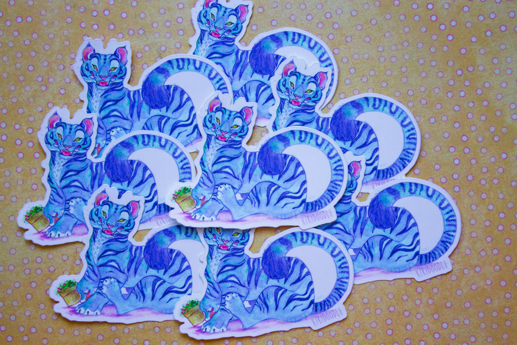 Derpy Tiger - Vinyl Sticker