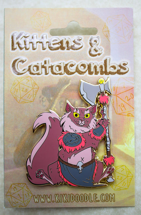 Barbarian Norwegian Forest Cat - Enamel Pin