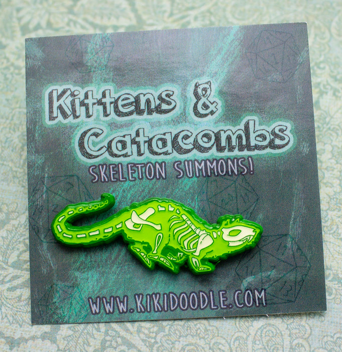 Skeletal Rat Summon - Glow in the Dark Enamel Pin
