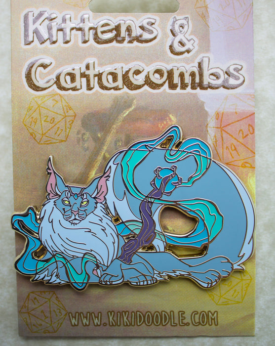 Sorcerer maine coon - Glow in the Dark Enamel Pin