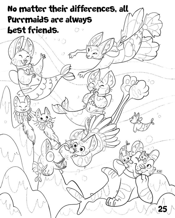 Digital Download PDF Meet the Purrmaids: A Coloring Book Adventure