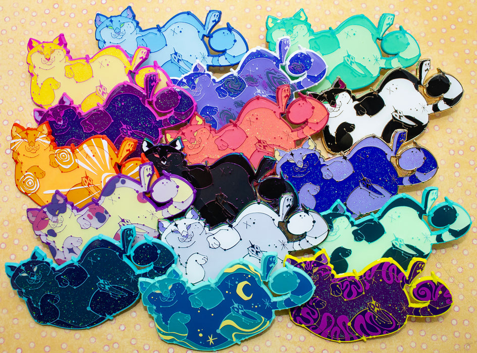 DOUBLE PACK Stellar Chonk - Glow in the Dark Limited Edition Mystery Bag Enamel Pins