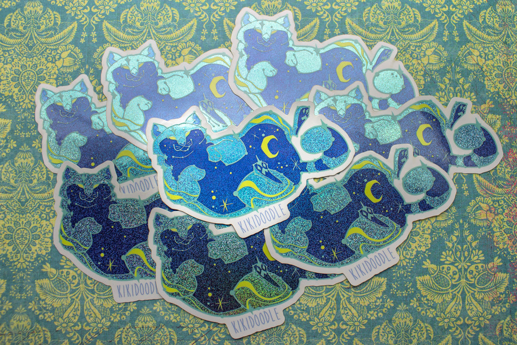 Stellar Chonk Eventide - Holographic Vinyl Sticker