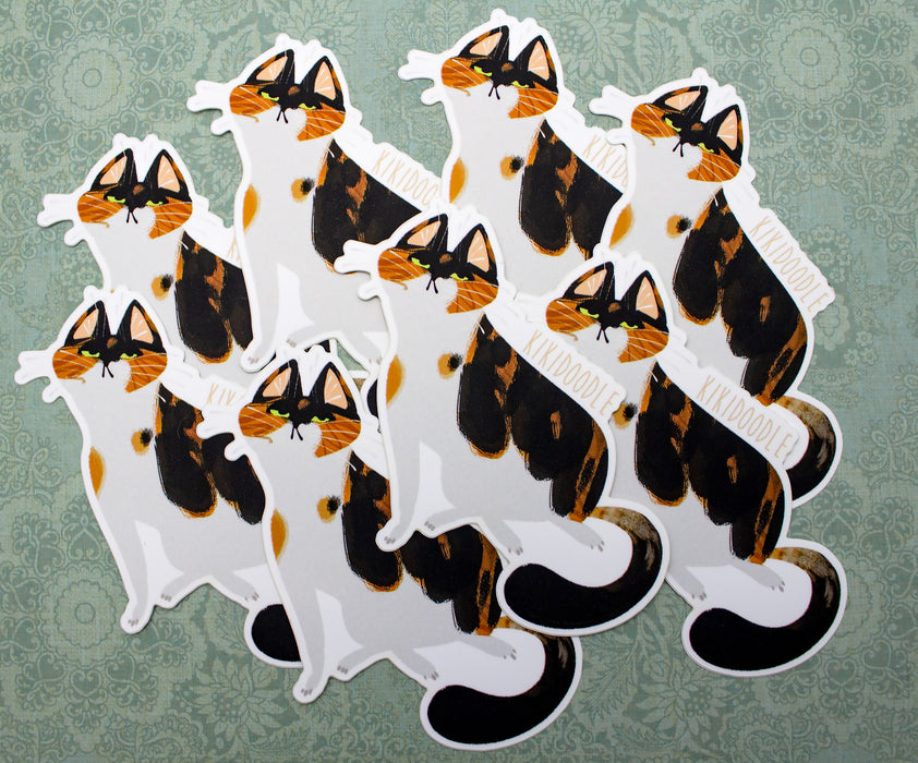 Tortitude Calico Cat - Vinyl Sticker