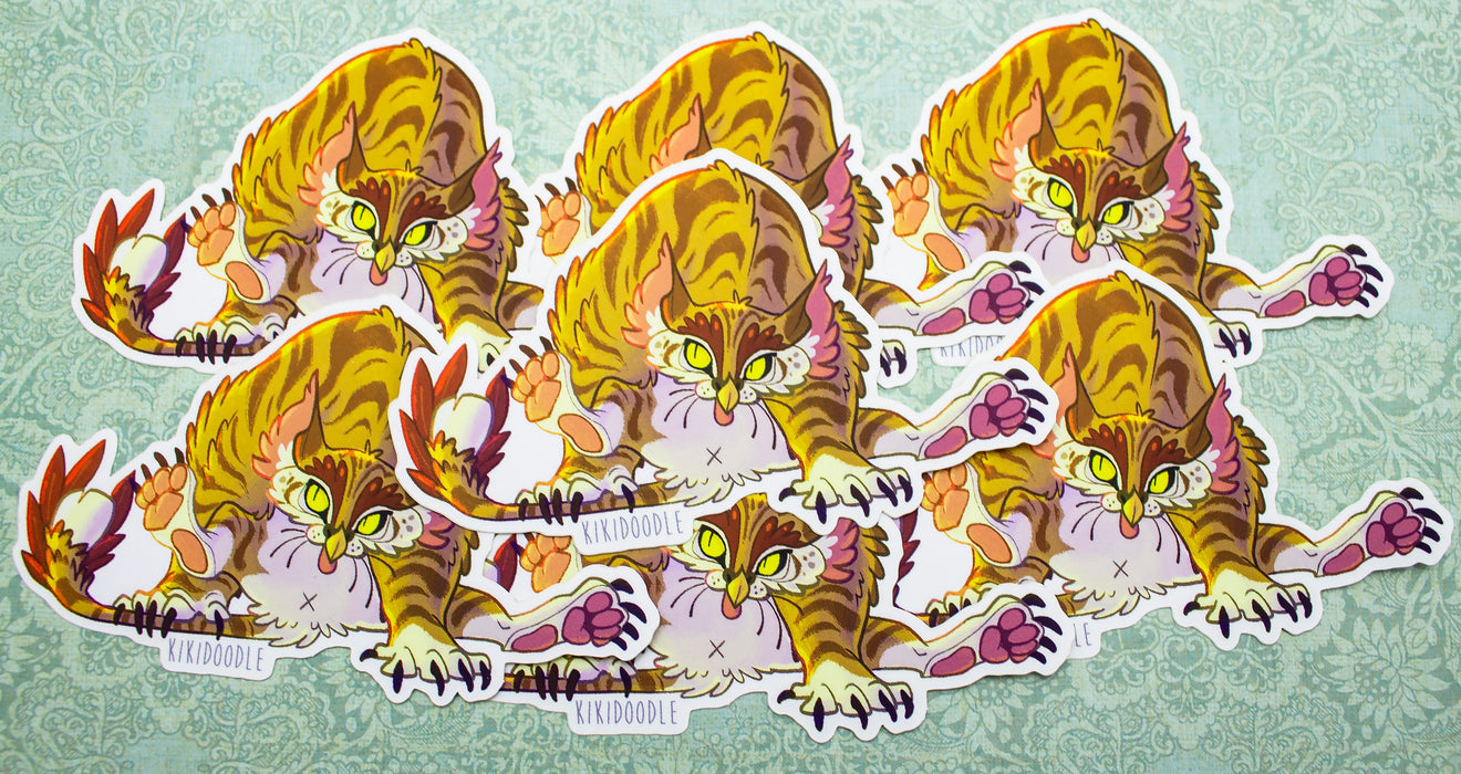 Meowlbear Orange Tabby - Vinyl Sticker