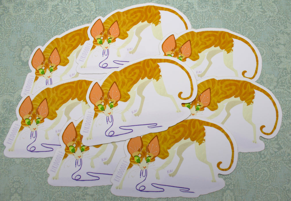 Mythos String - Orange Cat - Vinyl Sticker