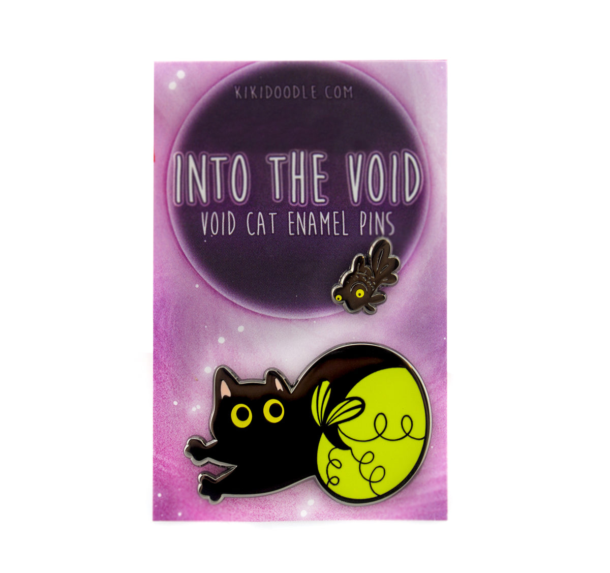 Purrmaid Void and Fish Friend Enamel Pin KikiDoodle