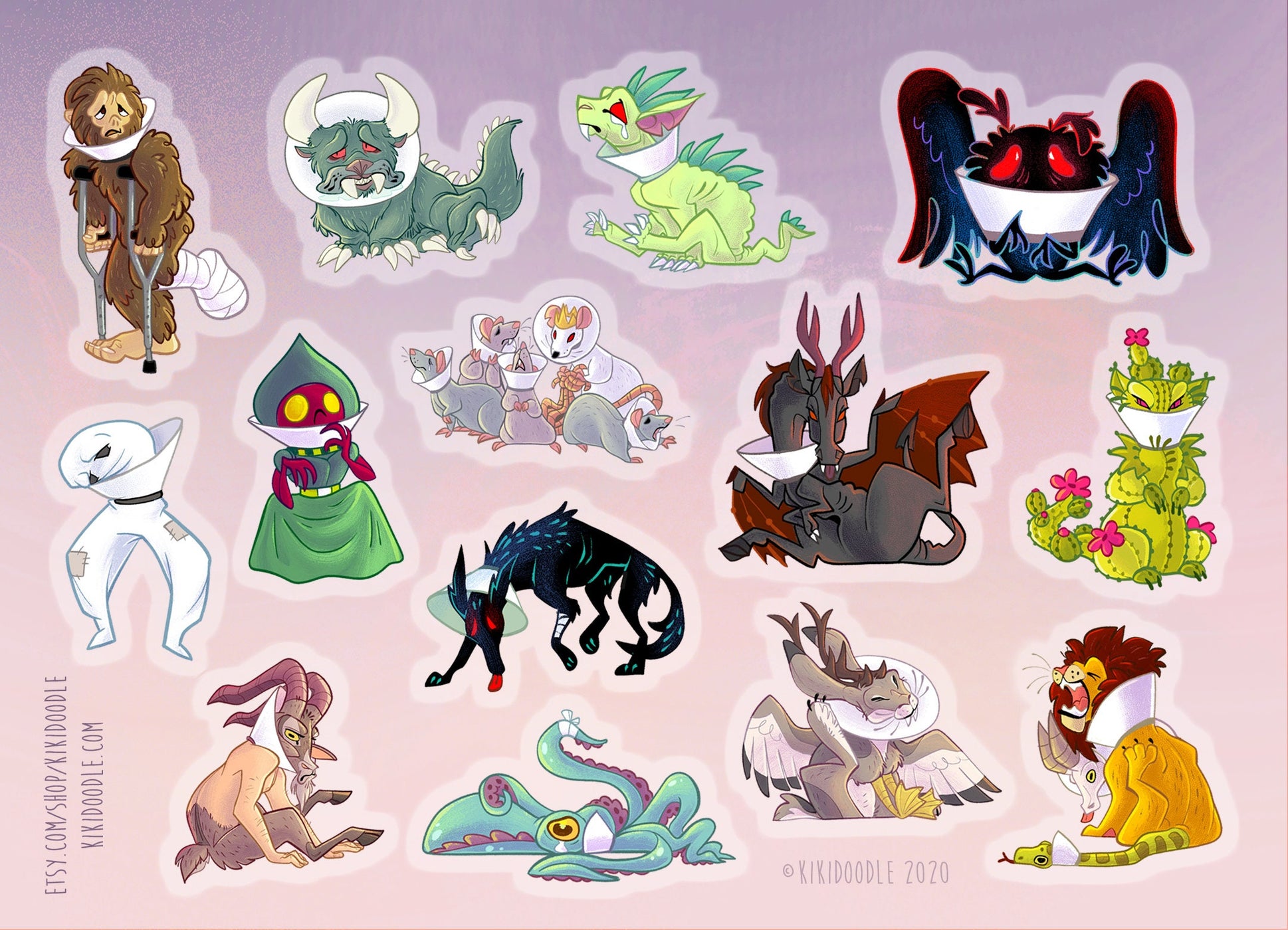 Coned Cryptozoology - Vinyl Sticker Sheet– KikiDoodle